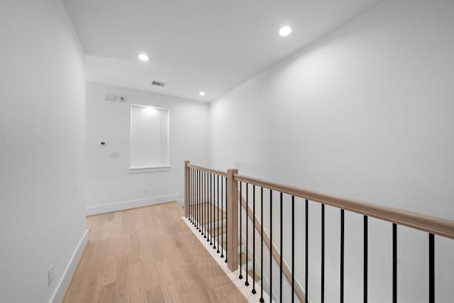 224 W 23rd St Unit B, Houston, TX 77008 - corridor featuring light wood-style flooring, recessed lighting, and baseboards