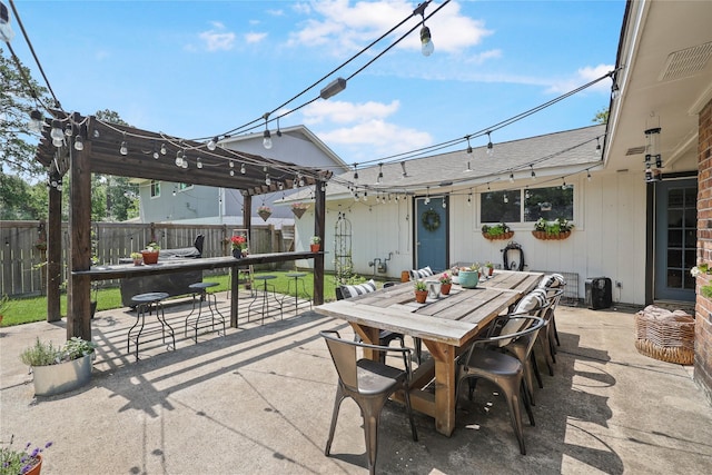 23910 Spring Day Ln, Spring, TX 77373 - fenced backyard with outdoor dining space and a patio area