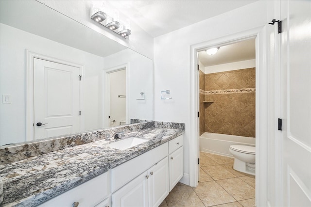 19 Sanctuary Trl, Missouri City, TX 77459 - bathroom featuring vanity, tile patterned floors, and shower / bathtub combination