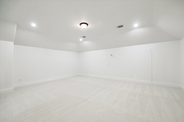 19 Sanctuary Trl, Missouri City, TX 77459 - empty room featuring lofted ceiling, light colored carpet, and recessed lighting