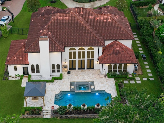 19 Sanctuary Trl, Missouri City, TX 77459 - aerial view of property and surrounding area with a pool area
