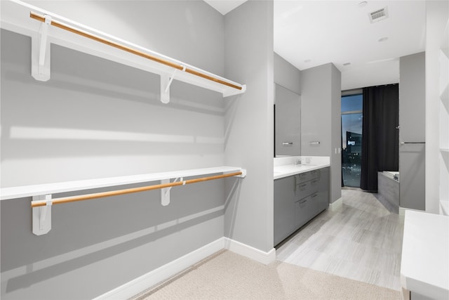 4521 San Felipe St Unit 2601, Houston, TX 77027 - walk in closet featuring a sink