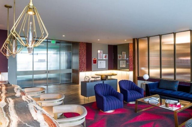 4521 San Felipe St Unit 2601, Houston, TX 77027 - community lobby featuring a wainscoted wall