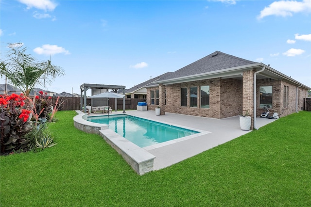 29510 Enchanted Breeze Ln, Katy, TX 77494 - rear view of property with brick siding, a patio, and a shingled roof