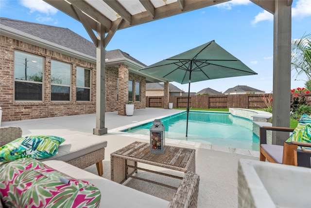 29510 Enchanted Breeze Ln, Katy, TX 77494 - view of pool with a patio area, a fenced backyard, and outdoor lounge area