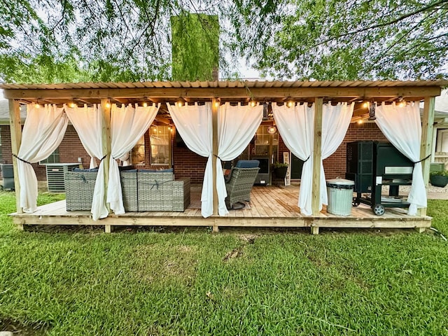 1308 Hagan St, Crockett, TX 75835 - view of patio featuring a wooden deck