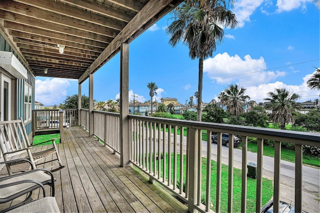 1401 103rd St, Galveston, TX 77554 - view of wooden deck