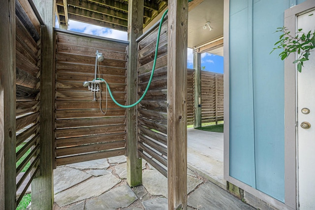 1401 103rd St, Galveston, TX 77554 - doorway with plenty of natural light