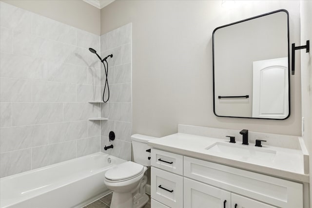 26800 Saddle Horn, Waller, TX 77484 - full bathroom with toilet, vanity, and shower / bathtub combination