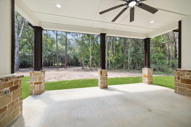 26800 Saddle Horn, Waller, TX 77484 - view of patio / terrace with ceiling fan
