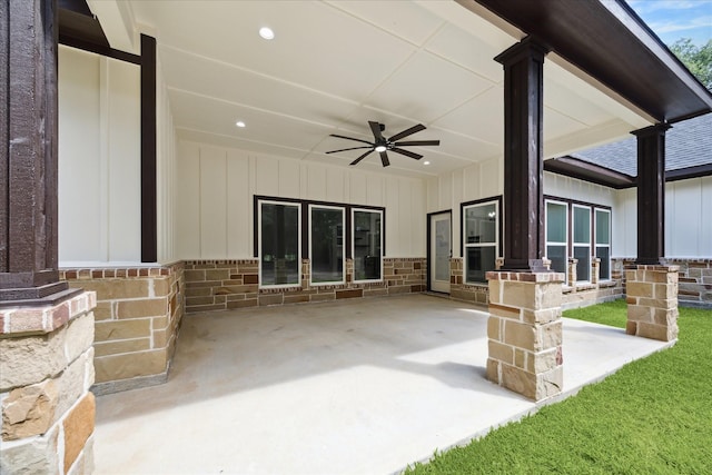26800 Saddle Horn, Waller, TX 77484 - view of patio with ceiling fan