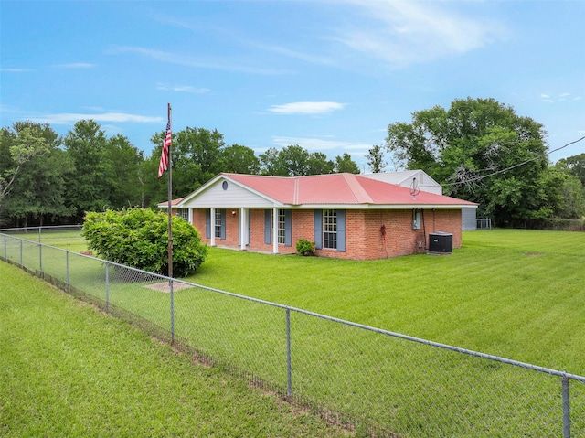 2715 Tinkler St, Rock Island, TX 77470 - single story home featuring brick siding and central air condition unit