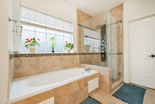 2803 Canyon Dr, Pearland, TX 77584 - bathroom with a bath and a shower stall