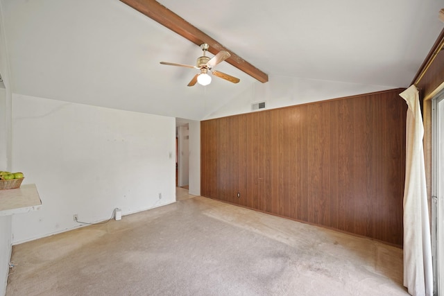 6027 Dellfern Dr, Houston, TX 77035 - empty room with ceiling fan and wood walls