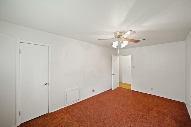 6027 Dellfern Dr, Houston, TX 77035 - carpeted spare room featuring a ceiling fan