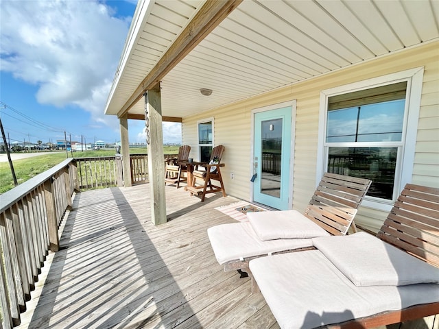 753 Bluewater Hwy, Surfside Beach, TX 77541 - view of wooden deck