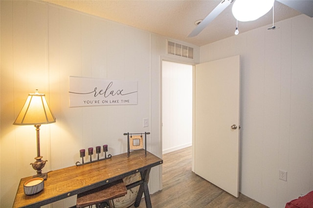 277 Lucy, Livingston, TX 77351 - office featuring wood finished floors and a ceiling fan