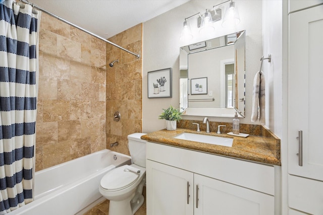 1709 Chantilly Ln, Houston, TX 77018 - bathroom with shower / tub combo, vanity, and toilet