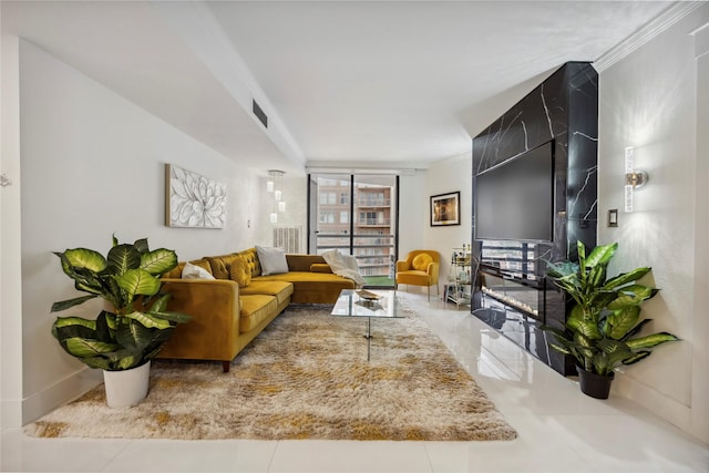 3525 Sage Rd Unit 1713, Houston, TX 77056 - living area with ornamental molding