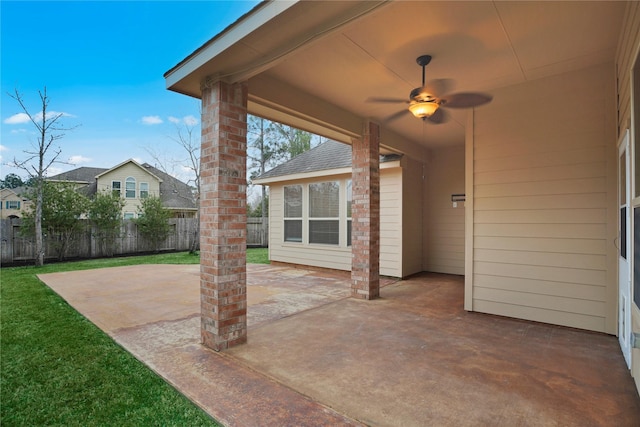 10 Tallgrass Way, Spring, TX 77389 - view of patio / terrace with ceiling fan