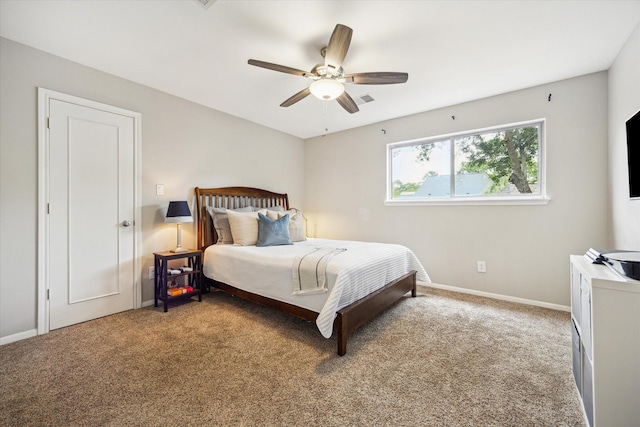 706 St Ives Ct, Houston, TX 77079 - bedroom featuring carpet flooring, baseboards, and a ceiling fan
