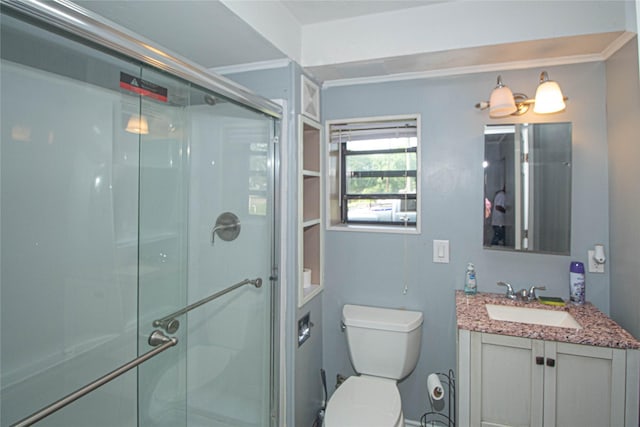 374 Harbor View Dr, Livingston, TX 77351 - full bathroom with vanity, toilet, and a shower stall
