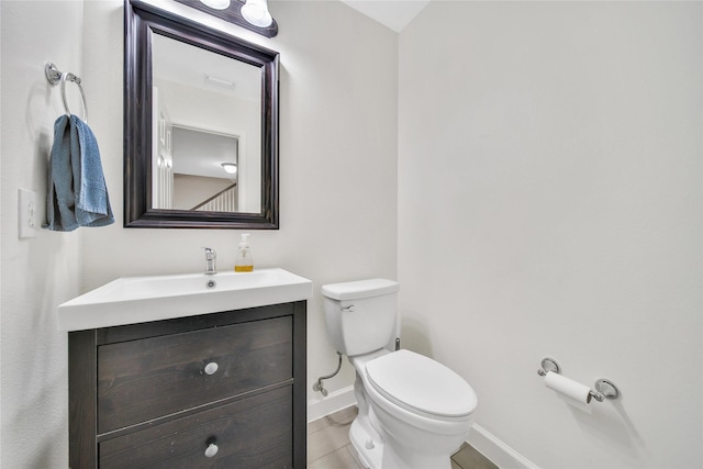32126 Willow Creek Park, Conroe, TX 77385 - half bathroom with vanity and tile patterned flooring