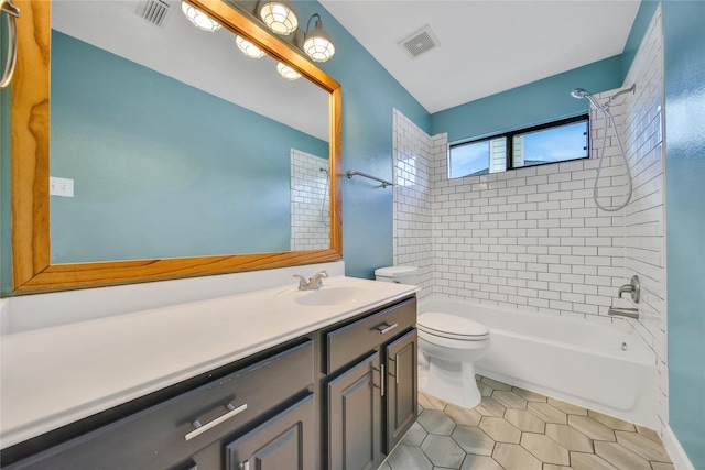 32126 Willow Creek Park, Conroe, TX 77385 - bathroom featuring vanity,  shower combination, and tile patterned flooring