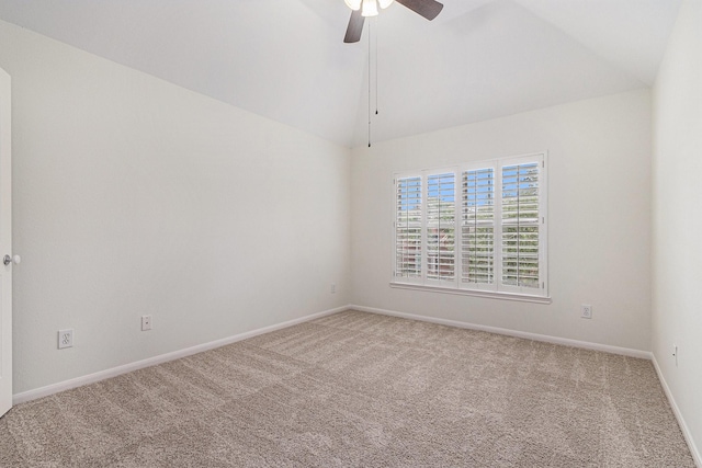 15814 Lake Loop Dr, Cypress, TX 77433 - unfurnished room featuring light colored carpet, ceiling fan, and high vaulted ceiling
