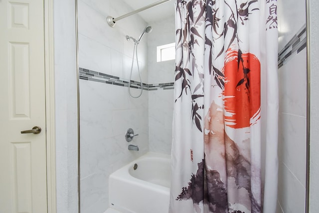 1610 Chapelwood Ln, Richmond, TX 77406 - bathroom with shower / bath combo with shower curtain