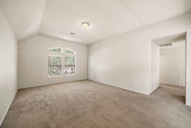 2507 Abernathy Glen Ct, Houston, TX 77014 - unfurnished room with carpet flooring and lofted ceiling