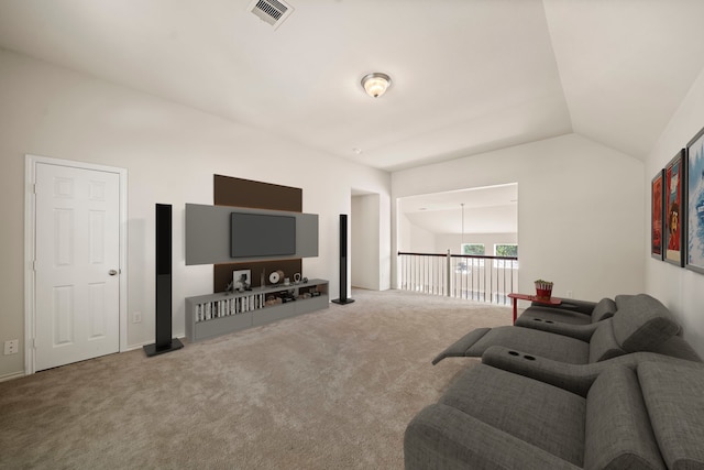 2507 Abernathy Glen Ct, Houston, TX 77014 - carpeted living area with lofted ceiling