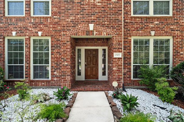 2507 Abernathy Glen Ct, Houston, TX 77014 - doorway to property with brick siding