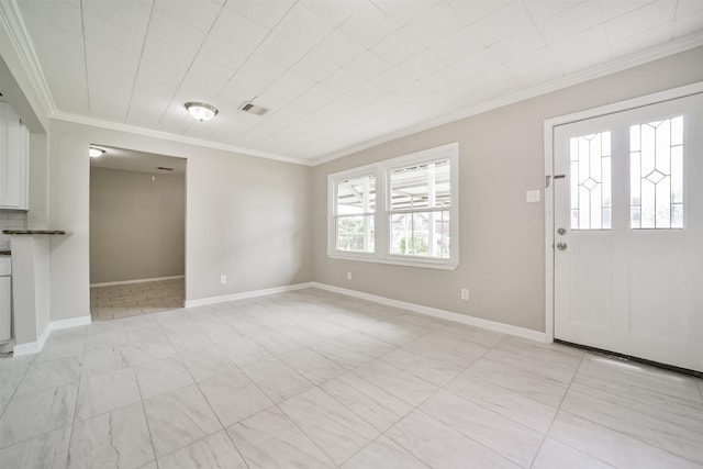 538 Pecan Dr, South Houston, TX 77587 - entrance foyer with crown molding and baseboards