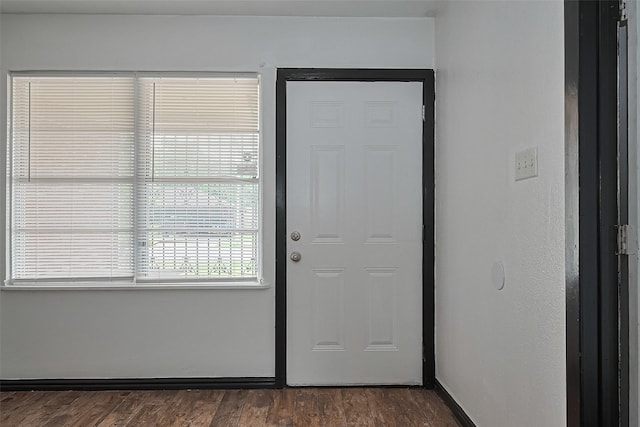 423 Gammon Dr, Houston, TX 77022 - entryway featuring dark wood finished floors