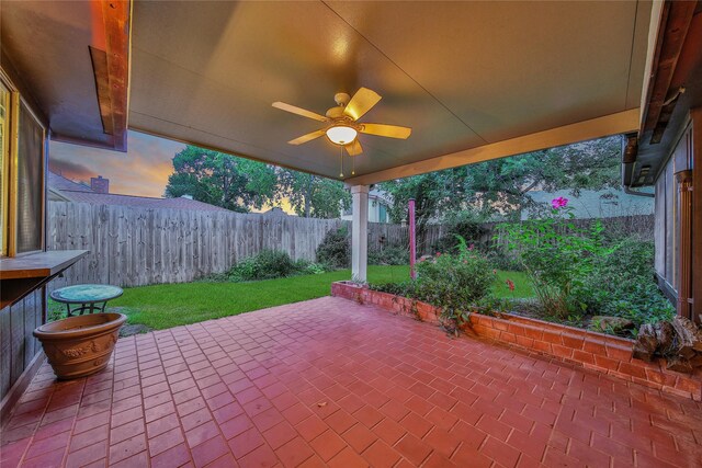 4214 Hambledon Village Dr, Houston, TX 77014 - view of patio / terrace featuring a ceiling fan