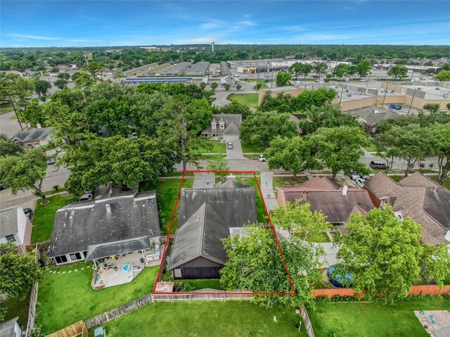 4214 Hambledon Village Dr, Houston, TX 77014 - aerial perspective of suburban area with property boundaries highlighted