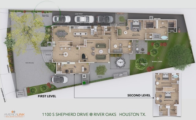 1100 S Shepherd Dr, Houston, TX 77019 - view of home floor plan