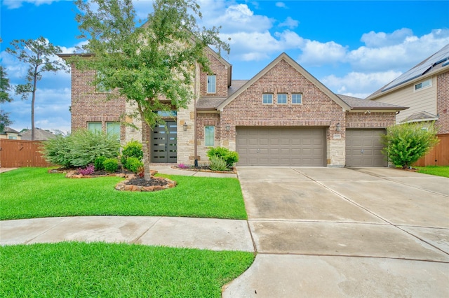 17107 Nulakeast Ct, Houston, TX 77044 - traditional-style home with brick siding, concrete driveway, and a garage
