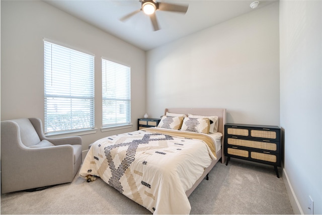 17107 Nulakeast Ct, Houston, TX 77044 - carpeted bedroom featuring a ceiling fan and baseboards