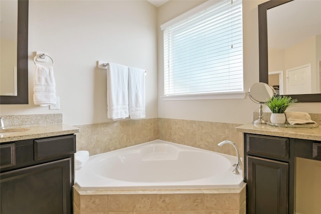19538 Salt Grass Meadow Dr, Cypress, TX 77433 - full bathroom featuring vanity and a bath