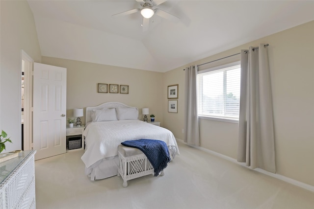19538 Salt Grass Meadow Dr, Cypress, TX 77433 - carpeted bedroom with lofted ceiling, ceiling fan, and baseboards
