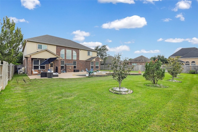 19538 Salt Grass Meadow Dr, Cypress, TX 77433 - view of yard with a patio area and an outdoor living space
