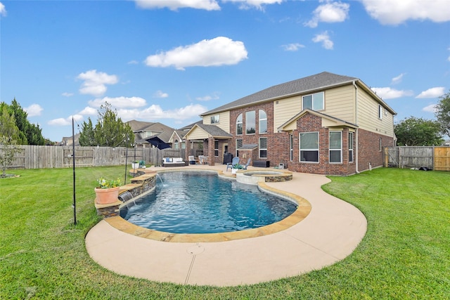 19538 Salt Grass Meadow Dr, Cypress, TX 77433 - view of pool featuring a gazebo, a pool with connected hot tub, and a patio area