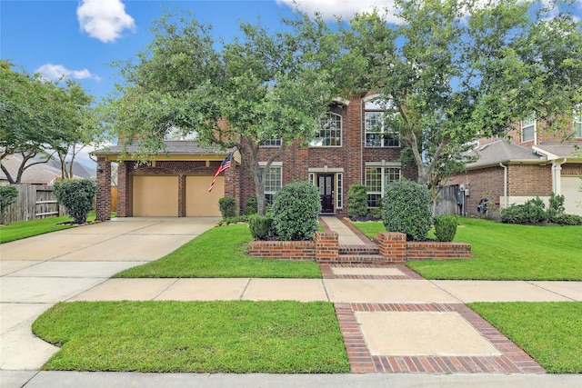 19538 Salt Grass Meadow Dr, Cypress, TX 77433 - view of front of house featuring brick siding, driveway, and a garage