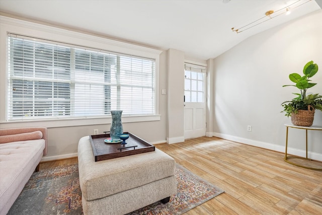 811 Lovett Blvd Unit 26, Houston, TX 77006 - living area featuring wood finished floors and lofted ceiling