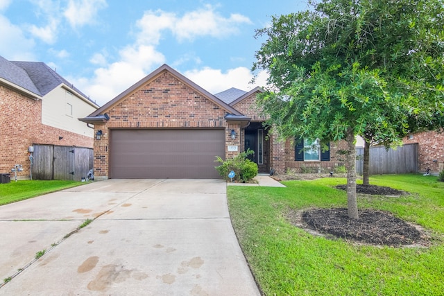 15323 Holloway Hills Trl, Cypress, TX 77429 - view of front of home with brick siding, an attached garage, and concrete driveway