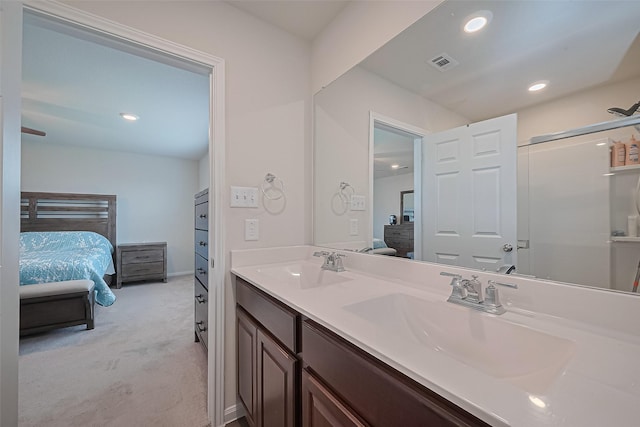 23834 Thistle Spud Ln, Hockley, TX 77447 - full bath featuring ensuite bath, double vanity, and recessed lighting