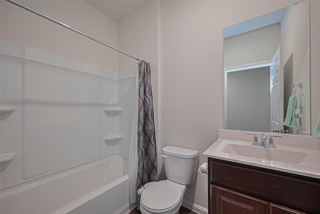 23834 Thistle Spud Ln, Hockley, TX 77447 - full bath with toilet, vanity, shower / bath combination with curtain, and baseboards