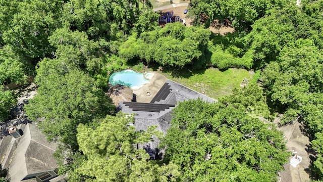 263 S Crimson Clover Ct, The Woodlands, TX 77381 - bird's eye view of a pool area